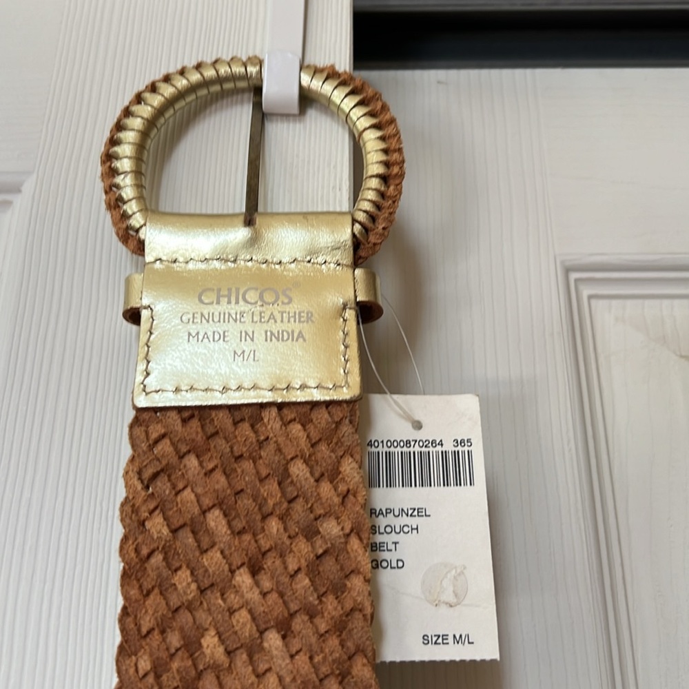 NWT Chico’s Rapunzel Slouch Gold Belt - Picture 4 of 8